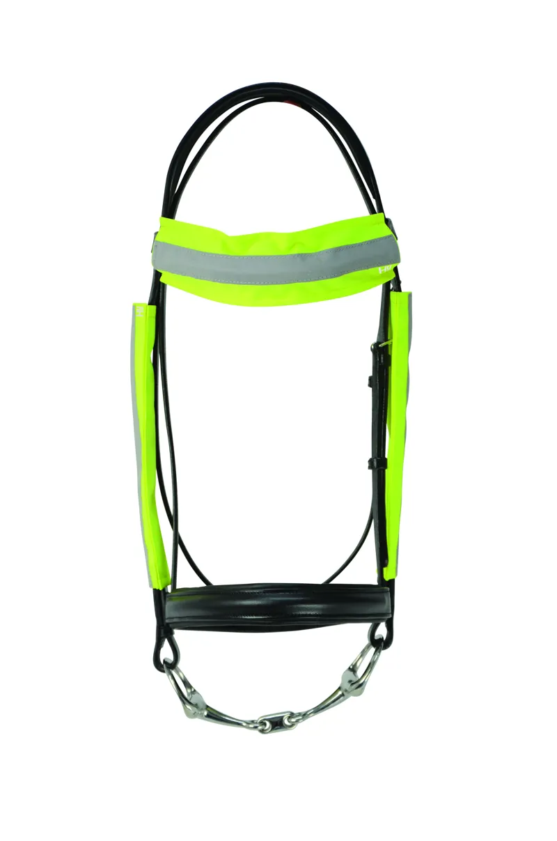 Hy Equestrian Reflector Bridle Bands - Yellow